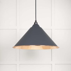 From the Anvil - Hammered Copper Hockley Pendant in Slate - 49503SL