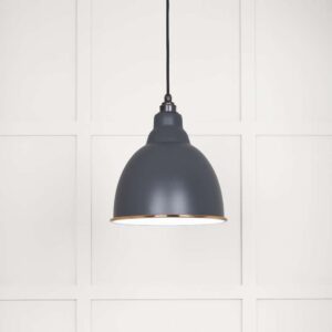 From the Anvil - White Gloss Brindley Pendant in Slate - 49507SL