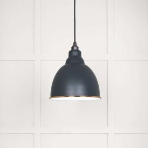 From the Anvil - White Gloss Brindley Pendant in Soot - 49507SO