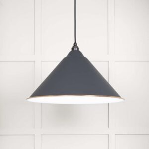 From the Anvil - White Gloss Hockley Pendant in Slate - 49510SL