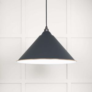 From the Anvil - White Gloss Hockley Pendant in Soot - 49510SO