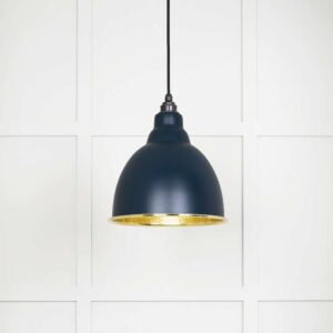 From the Anvil - Hammered Brass Brindley Pendant in Dusk - 49517DU