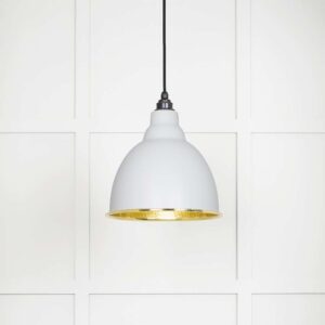 From the Anvil - Hammered Brass Brindley Pendant in Flock - 49517F