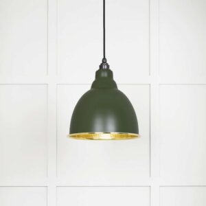 From the Anvil - Hammered Brass Brindley Pendant in Heath - 49517H