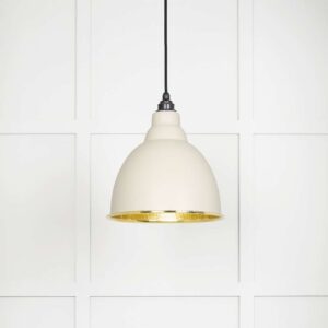 From the Anvil - Hammered Brass Brindley Pendant in Teasel - 49517TE