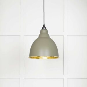 From the Anvil - Hammered Brass Brindley Pendant in Tump - 49517TU