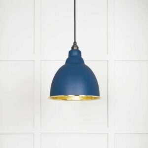 From the Anvil - Hammered Brass Brindley Pendant in Upstream - 49517U