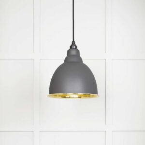 From the Anvil - Smooth Brass Brindley Pendant in Bluff - 49518BL