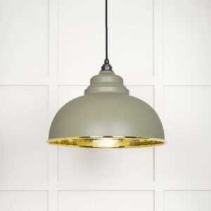 From the Anvil - Hammered Brass Harborne Pendant in Tump - 49521TU
