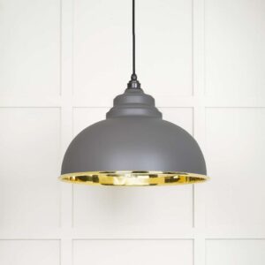 From the Anvil - Smooth Brass Harborne Pendant in Bluff - 49522BL