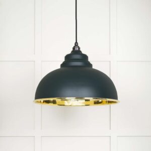 From the Anvil - Smooth Brass Harborne Pendant in Dingle - 49522DI