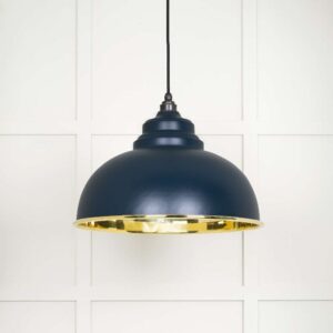 From the Anvil - Smooth Brass Harborne Pendant in Dusk - 49522DU