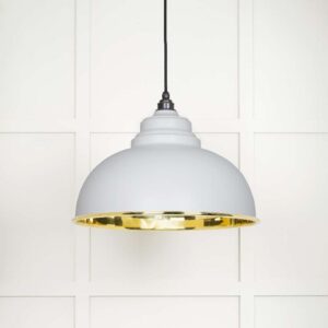 From the Anvil - Smooth Brass Harborne Pendant in Flock - 49522F