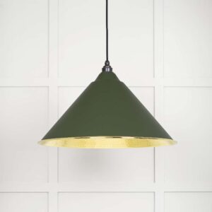 From the Anvil - Hammered Brass Hockley Pendant in Heath - 49523H