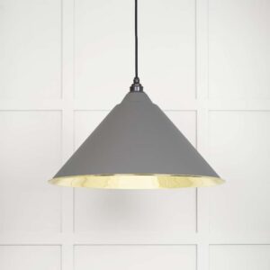 From the Anvil - Smooth Brass Hockley Pendant in Bluff - 49524BL