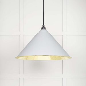 From the Anvil - Smooth Brass Hockley Pendant in Flock - 49524F