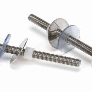 From the Anvil - Polished SS (304) 100mm Bolt Fixings for T Bar (2) - 50272