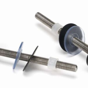From the Anvil - Matt Black SS (304) 100mm Bolt Fixings for T Bar (2) - 50273