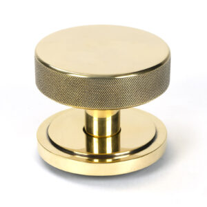 From the Anvil - Aged Brass Brompton Centre Door Knob (Art Deco) - 46735