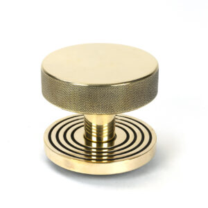 From the Anvil - Aged Brass Brompton Centre Door Knob (Beehive) - 46736