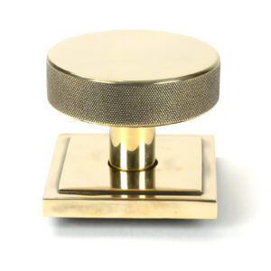 From the Anvil - Aged Brass Brompton Centre Door Knob (Square) - 46737