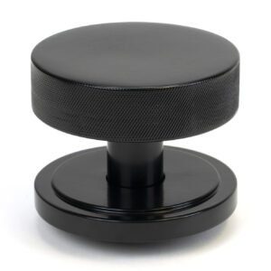 From the Anvil - Black Brompton Centre Door Knob (Art Deco) - 46755