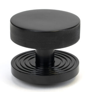From the Anvil - Black Brompton Centre Door Knob (Beehive) - 46756