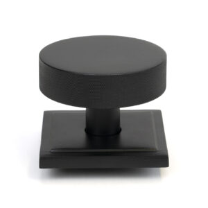 From the Anvil - Matt Black Brompton Centre Door Knob (Square) - 46761