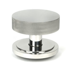 From the Anvil - Polished Marine SS (316) Brompton Centre Door Knob (Art Deco) - 46767