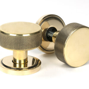 From the Anvil - Aged Brass Brompton Mortice/Rim Knob Set (Art Deco) - 46775