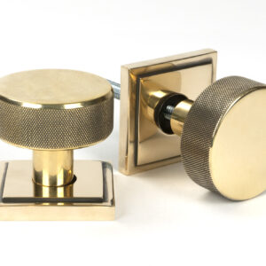From the Anvil - Aged Brass Brompton Mortice/Rim Knob Set (Square) - 46777