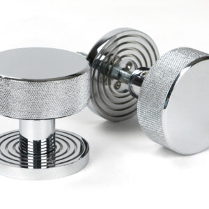 From the Anvil - Polished Chrome Brompton Mortice/Rim Knob Set (Beehive) - 46780