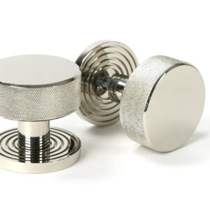 From the Anvil - Polished Nickel Brompton Mortice/Rim Knob Set (Beehive) - 46784