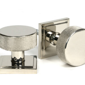 From the Anvil - Polished Nickel Brompton Mortice/Rim Knob Set (Square) - 46785