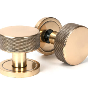 From the Anvil - Polished Bronze Brompton Mortice/Rim Knob Set (Plain) - 46790