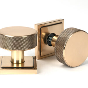 From the Anvil - Polished Bronze Brompton Mortice/Rim Knob Set (Square) - 46793