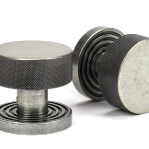 From the Anvil - Pewter Brompton Mortice/Rim Knob Set (Beehive) - 46804