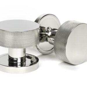 From the Anvil - Polished Marine SS (316) Brompton Mortice/Rim Knob Set (Plain) - 46806