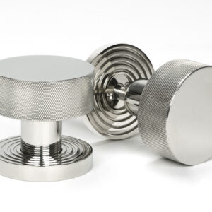 From the Anvil - Polished Marine SS (316) Brompton Mortice/Rim Knob Set (Beehive) - 46808