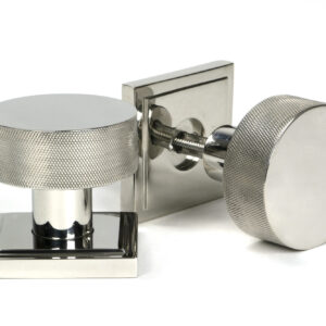 From the Anvil - Polished Marine SS (316) Brompton Mortice/Rim Knob Set (Square) - 46809