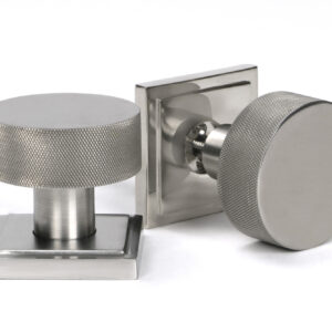 From the Anvil - Satin Marine SS (316) Brompton Mortice/Rim Knob Set (Square) - 46813