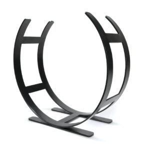 From the Anvil - Matt Black Curved Log Holder - Large - 47211