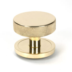 From the Anvil - Polished Brass Brompton Centre Door Knob (Plain) - 50826