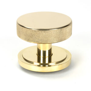From the Anvil - Polished Brass Brompton Centre Door Knob (Art Deco) - 50827