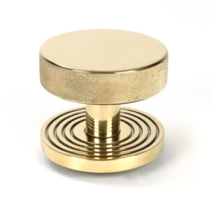From the Anvil - Polished Brass Brompton Centre Door Knob (Beehive) - 50828