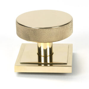 From the Anvil - Polished Brass Brompton Centre Door Knob (Square) - 50829