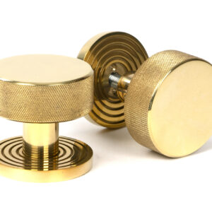 From the Anvil - Polished Brass Brompton Mortice/Rim Knob Set Knob (Beehive) - 50837