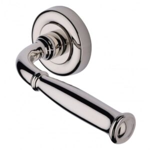 Heritage Brass V1938 Lincoln Door Handle on Round Rose (Set)