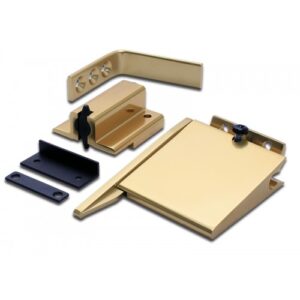 D&E Fire Rated Door Selector Wedge Shape - Polished Brass